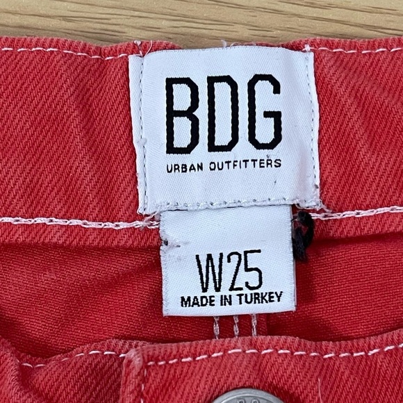 🦄🪩🌈 BDG Urban Outfitters‎ Red orange pants 25 painters pants - Picture 3 of 6